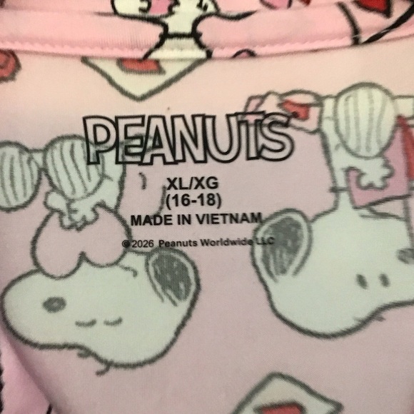 Snoopy Pink Character Pajamas - Picture 2 of 2